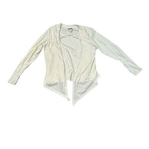EUC Cotton White Cardigan top all in one Adorable Medium